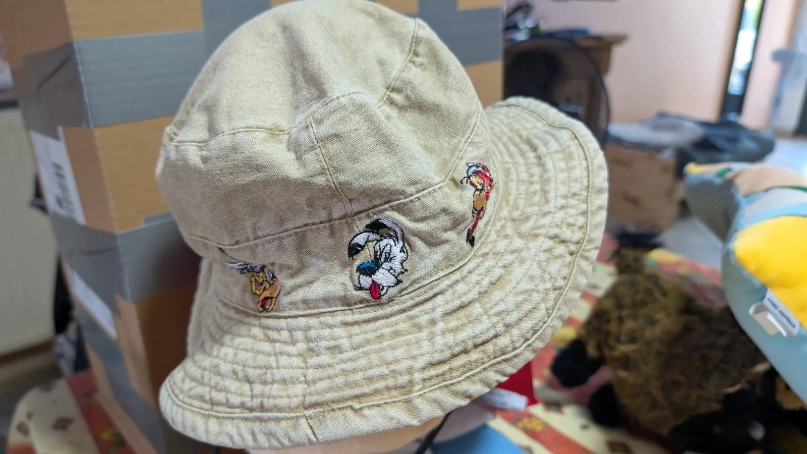 chapeau bob asterix et obelix vintage brode coton taille 54